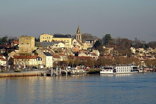 CONFLANS-SAINTE-HONORINE - Immobilier - CENTURY 21 La Batellerie  - Conflans-Sainte-Honorine_vue_depuis_la_passerelle_Saint-Nicolas